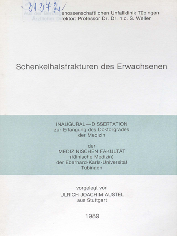 Schenkelhalsfrakturen des Erwachsenen