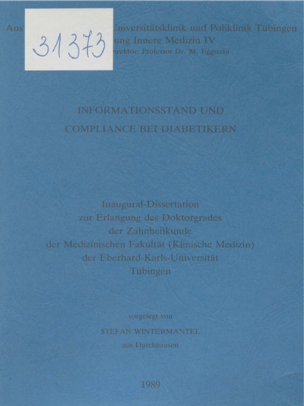Informationsstand und Compliance bei Diabetikern