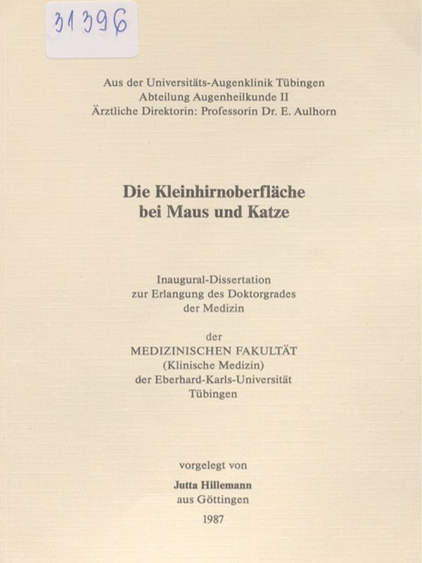 Die Kleinhirnoberflache bei Maus und Katze