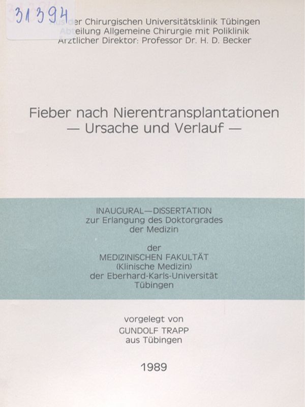 Fieber nach Nierentransplantationen