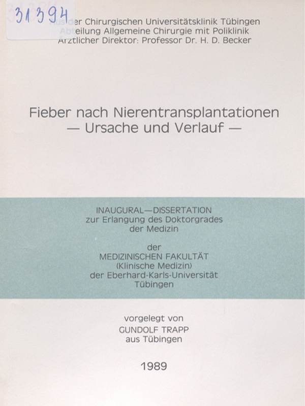 Fieber nach Nierentransplantationen