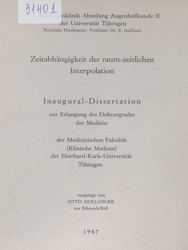 Zeitabhangigkeit der raum-zeitlichen Interpolation