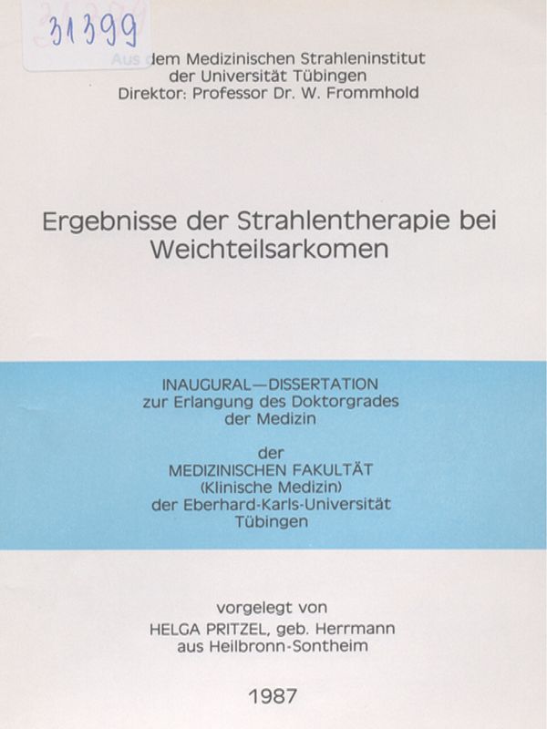 Ergebnisse der Strahlentherapie bei Weichteilsarkomen
