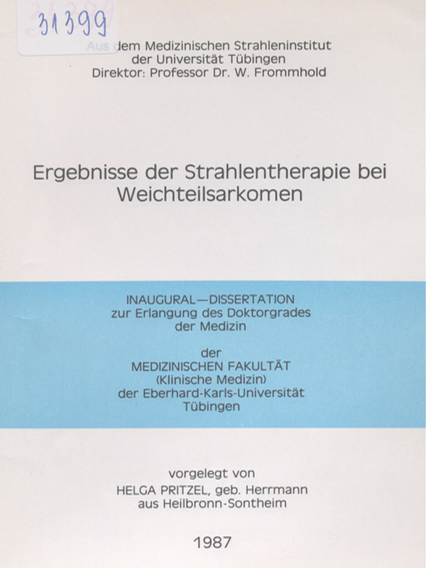 Ergebnisse der Strahlentherapie bei Weichteilsarkomen