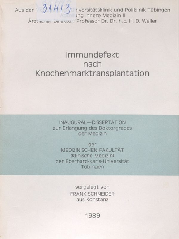 Immundefekt nach Knochenmarktransplantationen