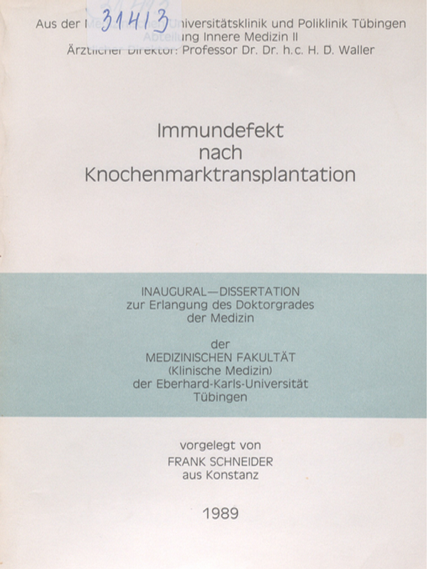 Immundefekt nach Knochenmarktransplantationen