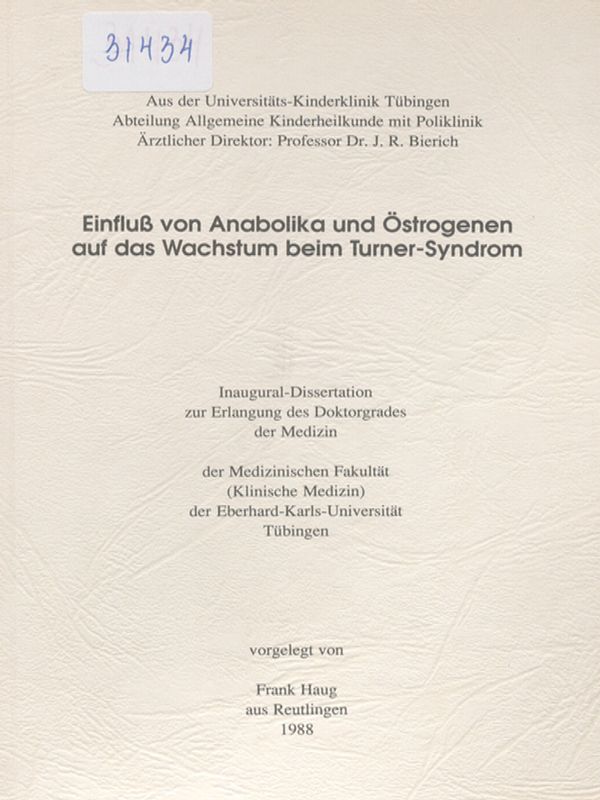 Einfluss von Anabolika und Ostrogenen auf das Wachstum beim Turner-Syndrom
