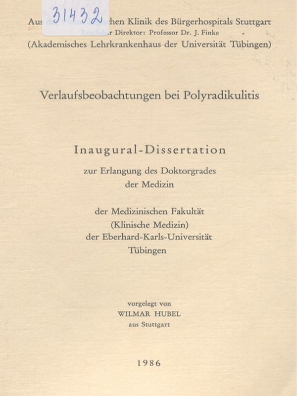 Verlaufsbeobachtungen bei Polyradikulitis