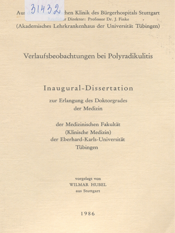 Verlaufsbeobachtungen bei Polyradikulitis