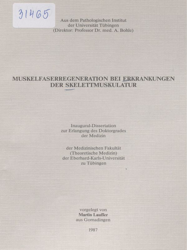 Muskelfaserregeneration bei Erkrankungen der Skelettmuskulatur