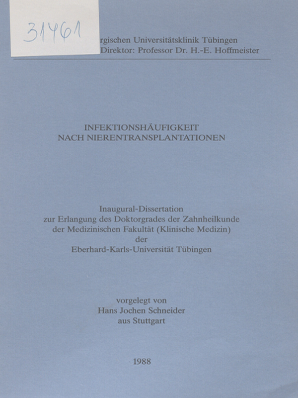 Infektionshaufigkeit nach Nierentransplantationen
