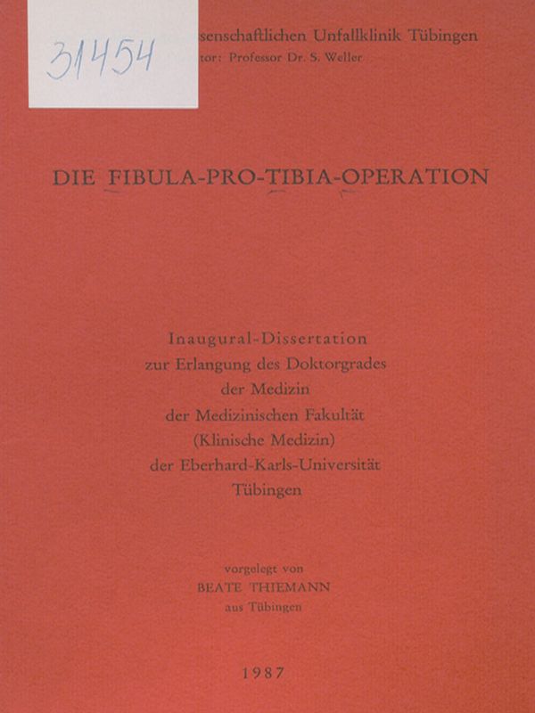 Die Fibula-pro-Tibia-Operation