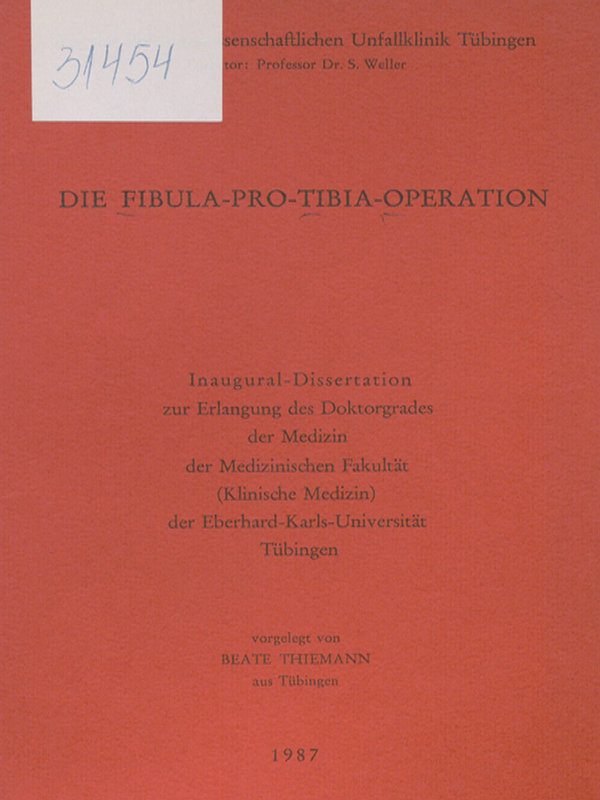 Die Fibula-pro-Tibia-Operation
