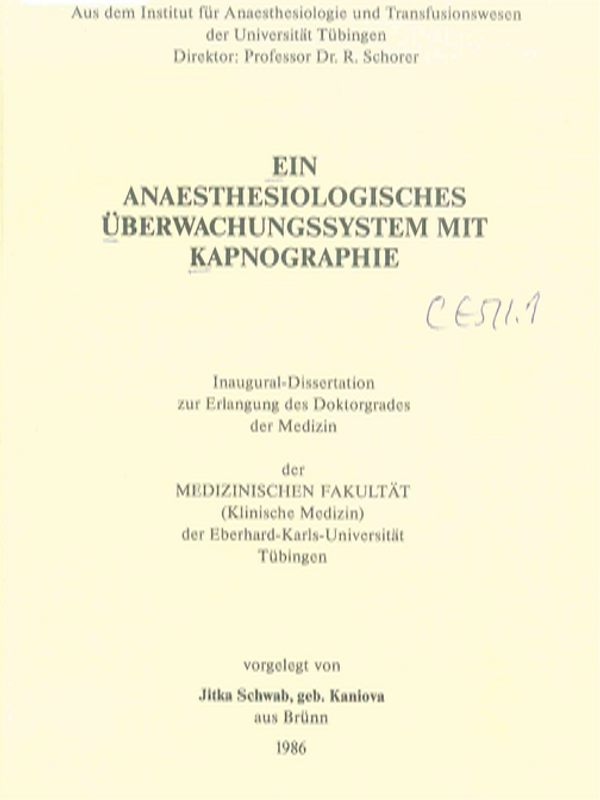 Ein anaesthesiologisches Uberwachungssystem mit Kapnographie