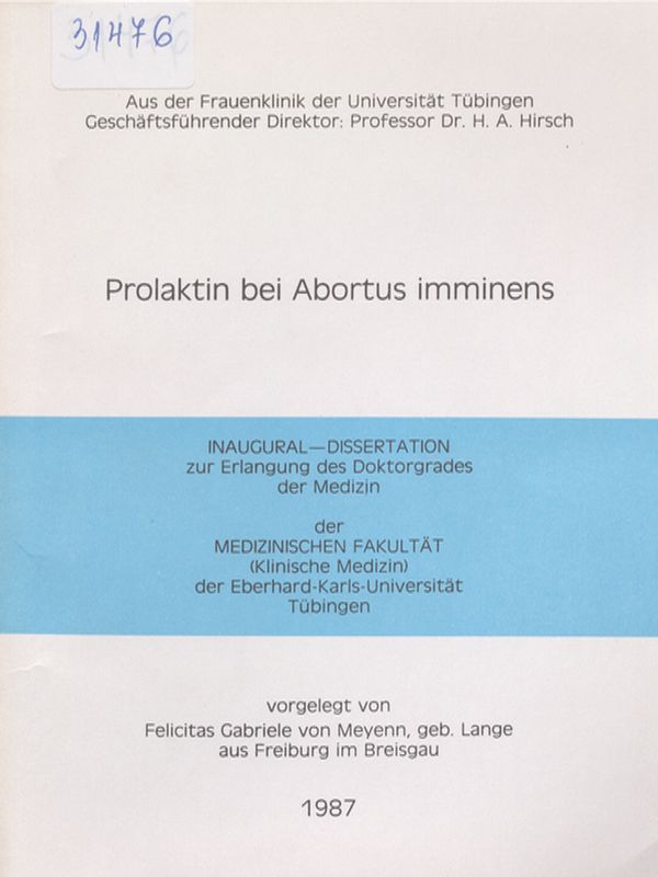 Prolaktin bei Abortus imminens