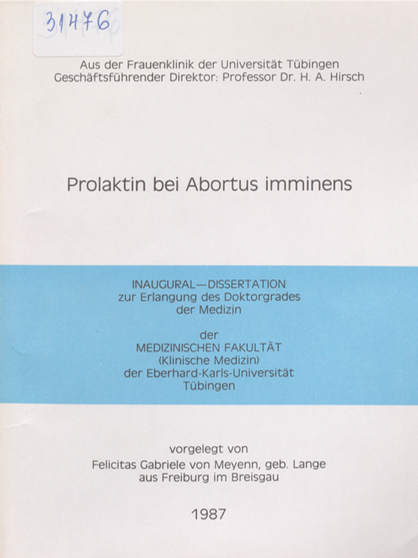 Prolaktin bei Abortus imminens