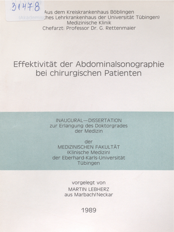 Effektivitat der Abdominalsonographie bei chirurgischen Patienten