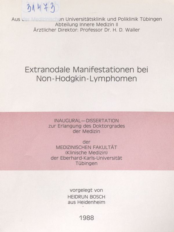 Extranodale Manifestationen bei Non-Hodgkin-Lymphomen