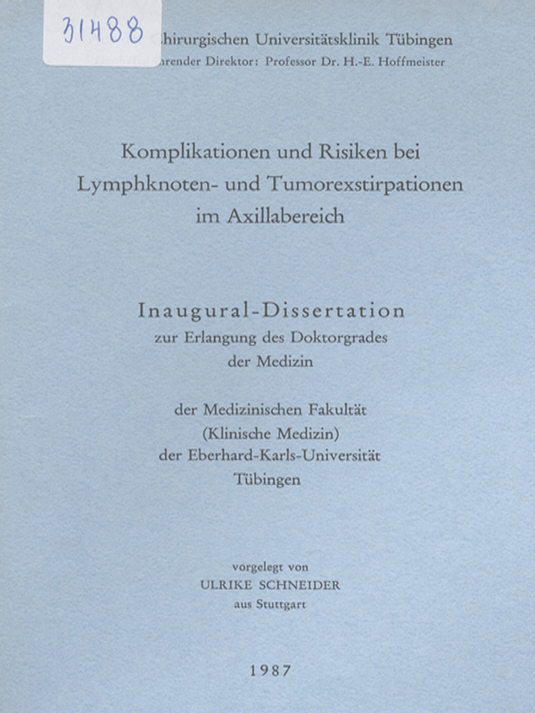 Komplikationen und Risiken bei Lymphknoten- und Tumorexstirpationen im Axillabereich