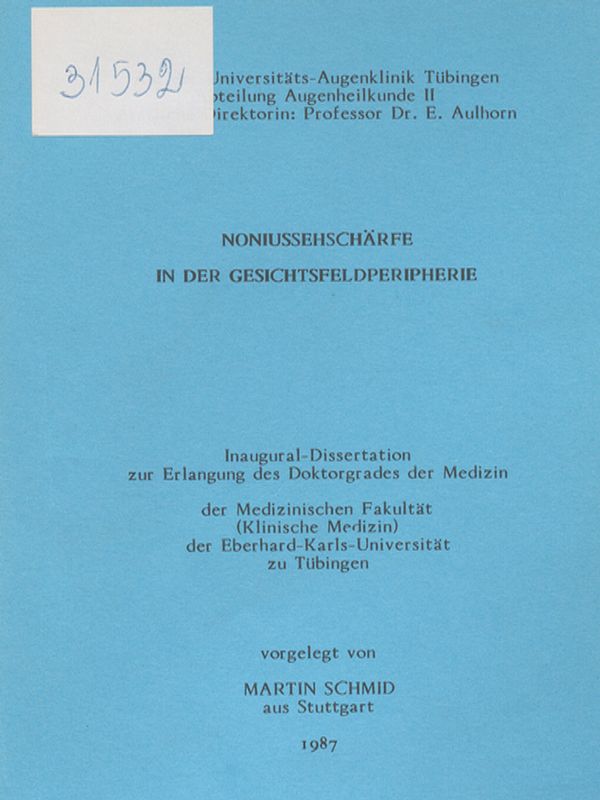 Noniussehscharfe in der Gesichtsfeldperipherie