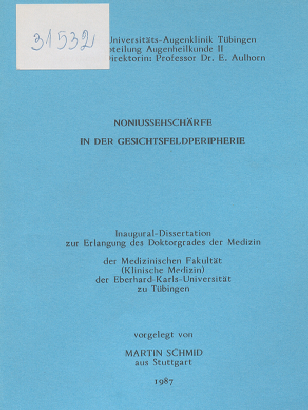 Noniussehscharfe in der Gesichtsfeldperipherie
