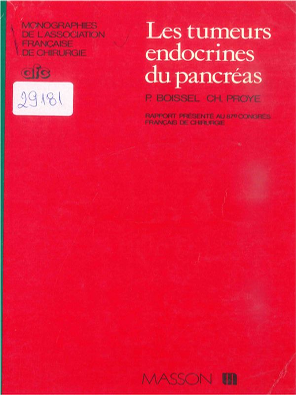 Les tumeurs endocrines du pancreas