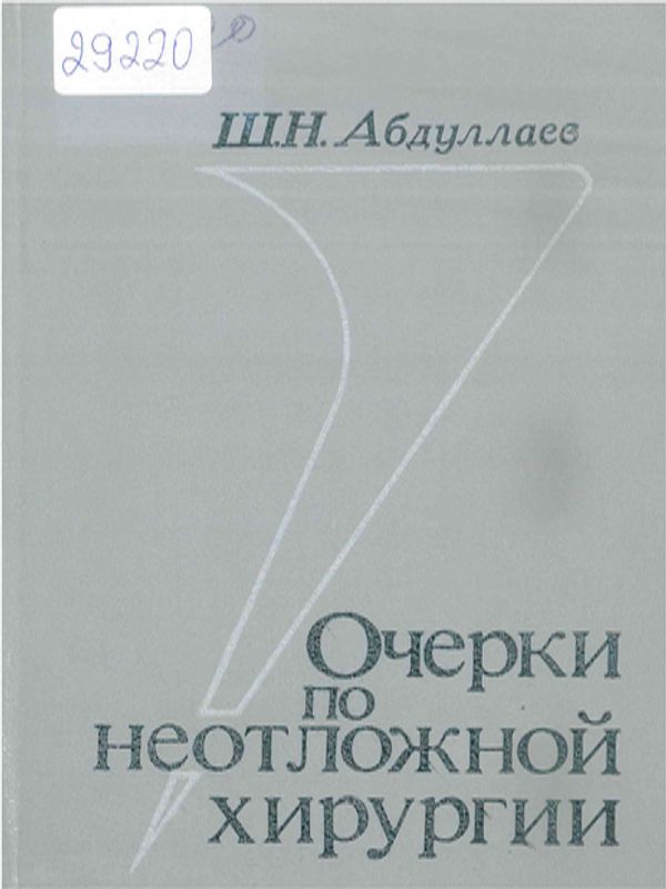 Очерки по неотложной хирургии