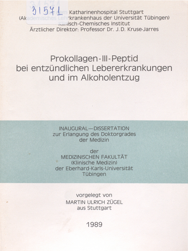 Prokollagen-III-Peptid bei entzundlichen Lebererkrankungen und im Alkoholentzug