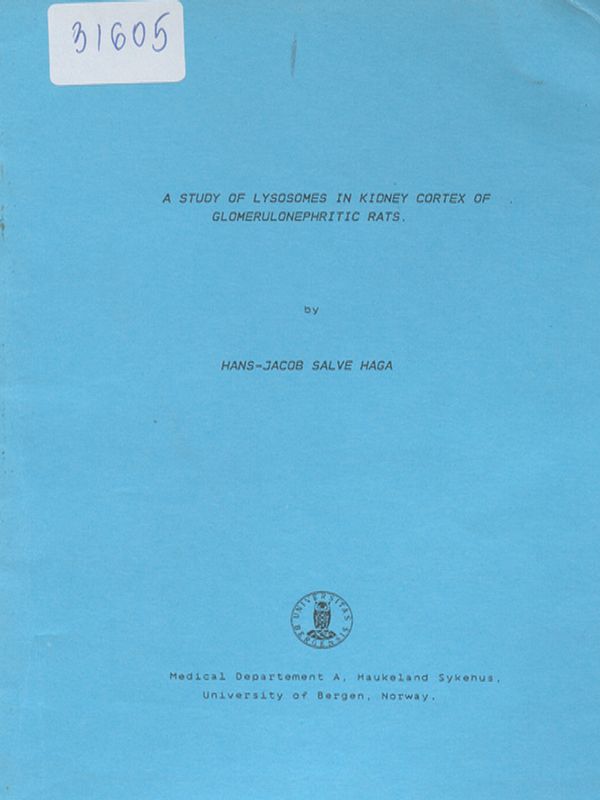 A study of lysosomes in kidney cortex of glomerulonephritic rats