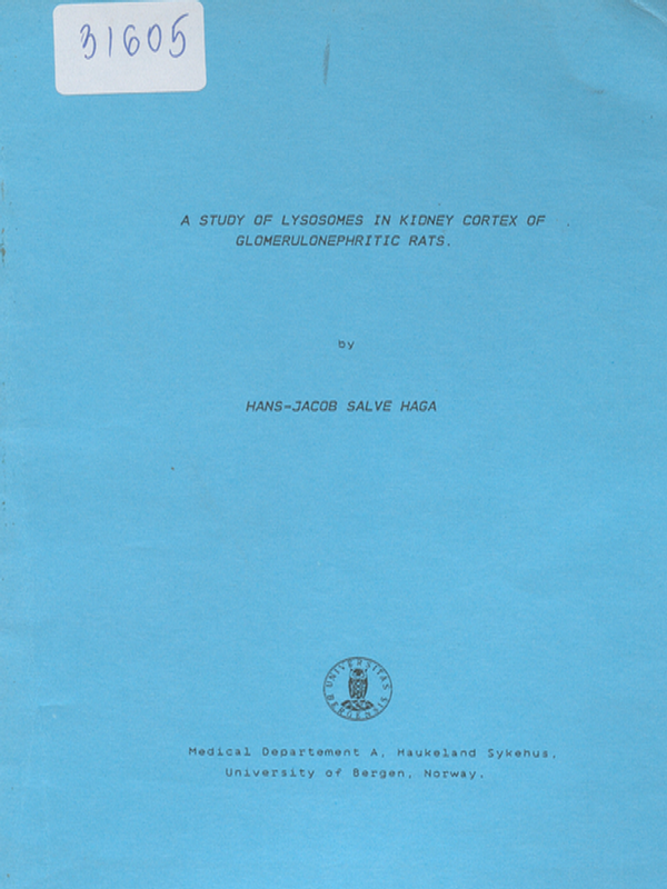 A study of lysosomes in kidney cortex of glomerulonephritic rats