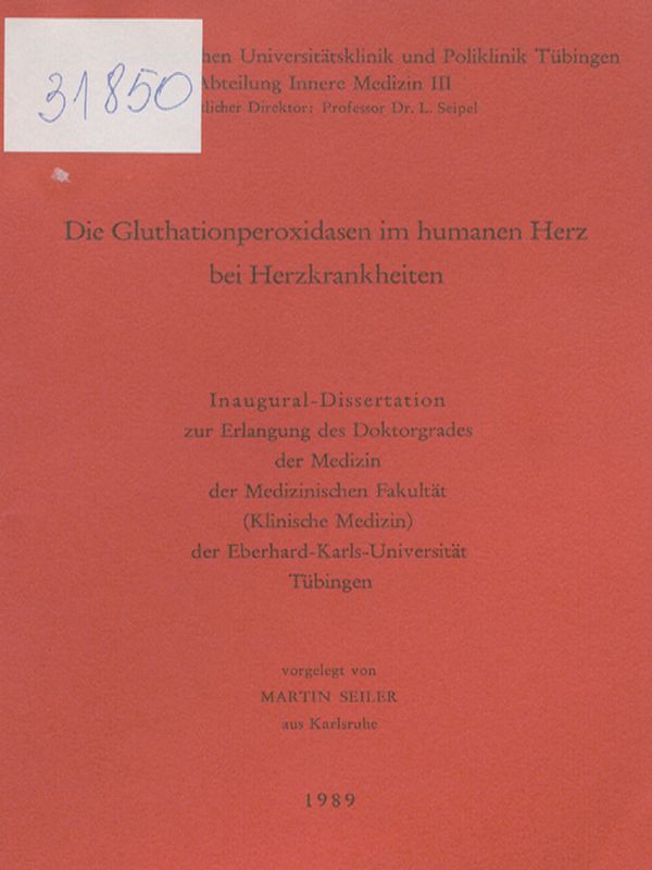 Die Gluthationperoxidasen im humanen Herz bei Herzkrankheiten