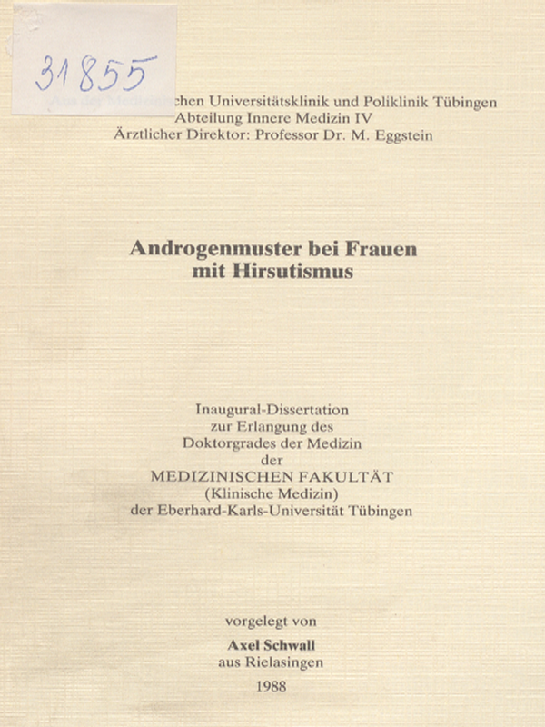 Androgenmuster bei Frauen mit Hirsutismus