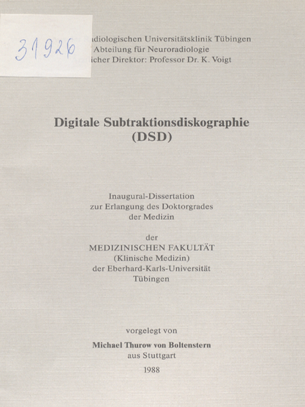 Digitale Subtraktionsdiskographie (DSD)
