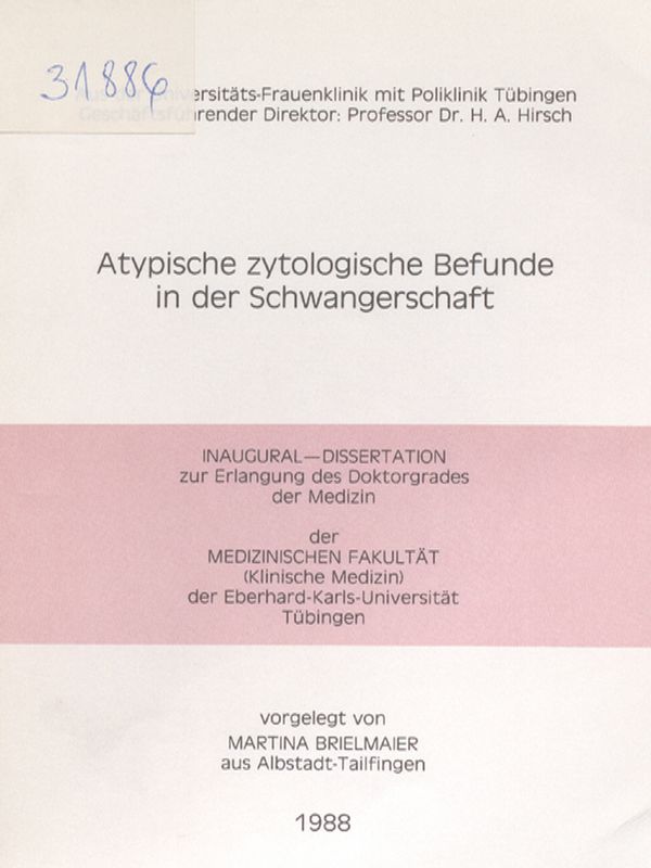 Atypische zytologische Befunde in der Schwangerschaft