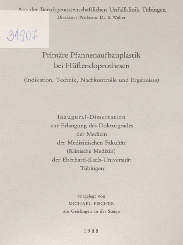 Primare Pfannenaufbauplastik bei Huftendoprothesen
