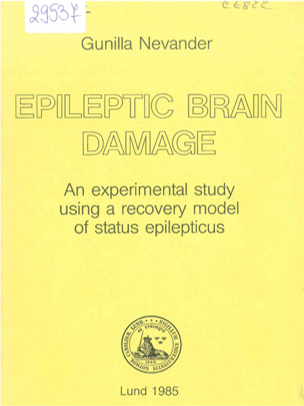 Epileptic brain damage