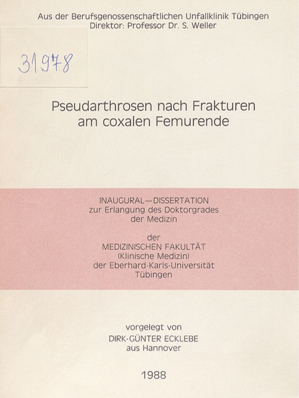Pseudarthrosen nach Frakturen am coxalen Femurende