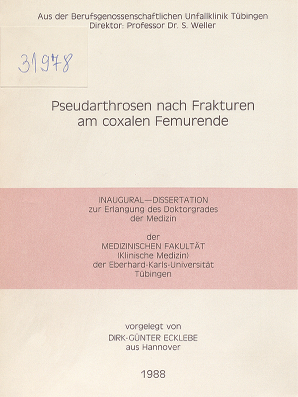 Pseudarthrosen nach Frakturen am coxalen Femurende