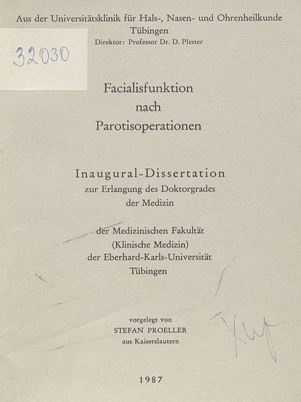 Facialisfunktion nach Parotisoperationen