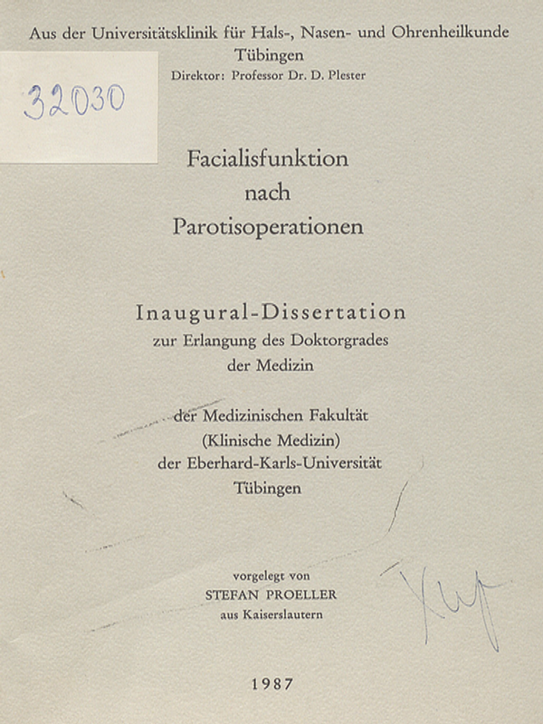 Facialisfunktion nach Parotisoperationen