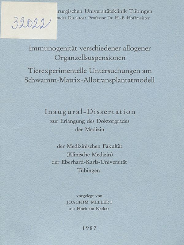 Immunogenitat verschiedener allogener Organzellsuspensionen : Tierexperimentelle Untersuchungen am Schwamm-Matrix-Allotransplantatmodell