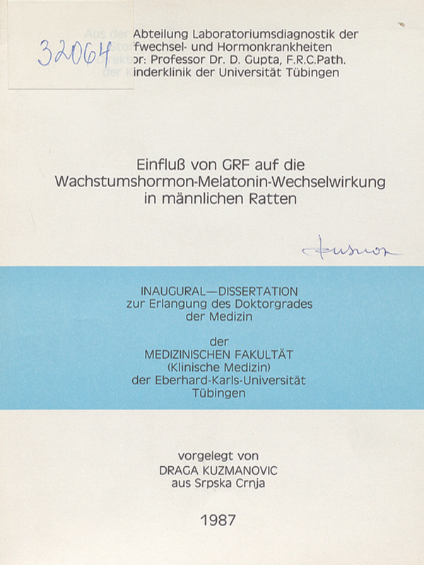 Einfluss von GRF auf die Wachstumshormon-Melatonin-Wechselwirkung in mannlichen Ratten