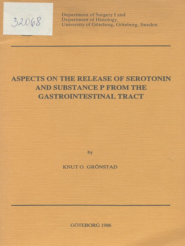 Aspects in the release of serotonin aund substance from the gastrointestinal tract