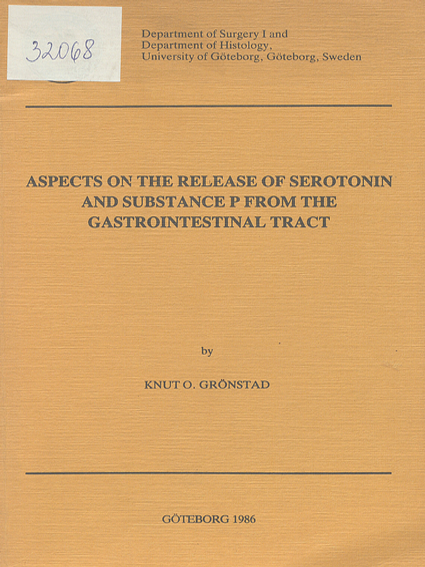 Aspects in the release of serotonin aund substance from the gastrointestinal tract