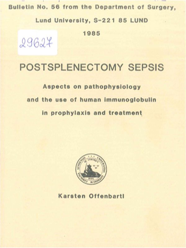 Postsplenectomy sepsis