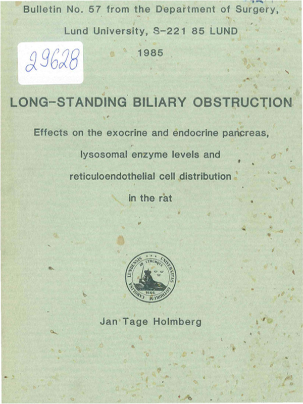 Long-standing biliary obstruction