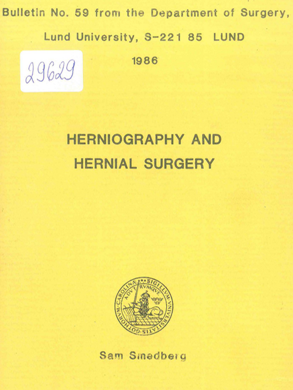 Herniography and hernial surgery