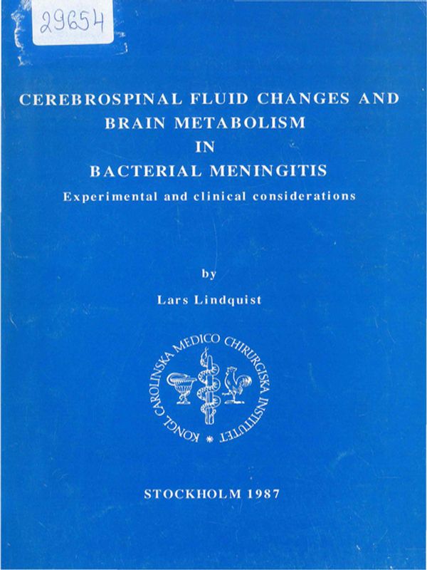 Cerebrospinal fluid changes and brain metabolism in bacterial meningitis
