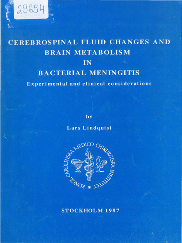 Cerebrospinal fluid changes and brain metabolism in bacterial meningitis
