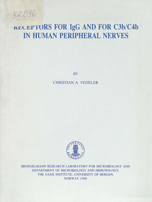 Receptors for IgG and for C3b/C4b in human peripheral nerves